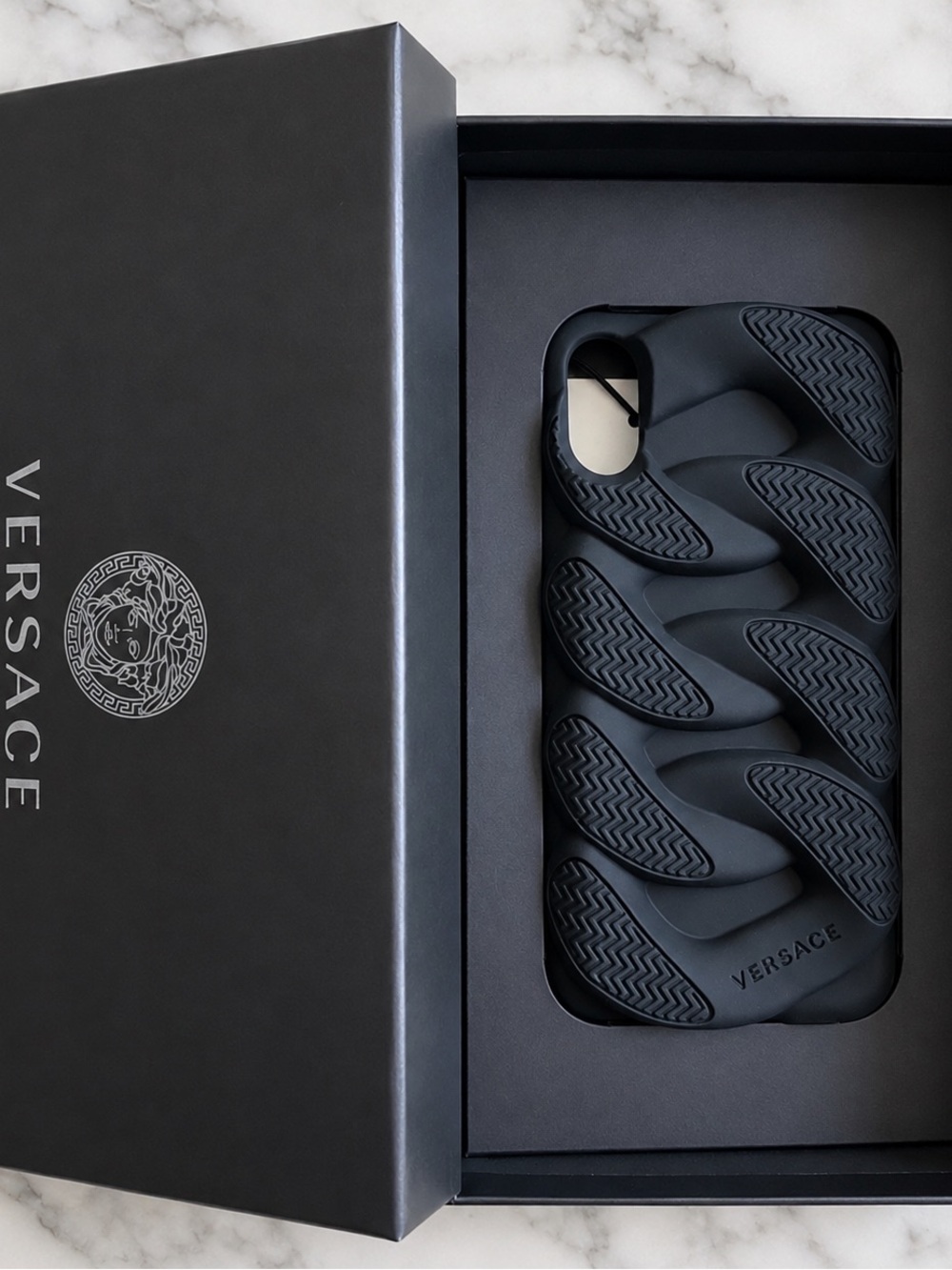 Versace Chain Reaction iPhone X Case Black